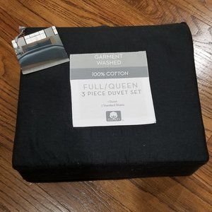 Garment Washed FULL/QUEEN 3-pc Duvet Covet Set